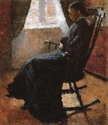 Edvard Munch Aunt sitting  in the rocking chair oil painting